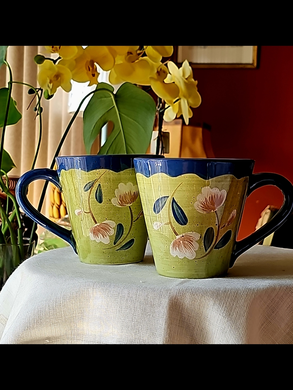 Pfaltzgraff "TUSCANY Floral" Mug, hand-painted stoneware